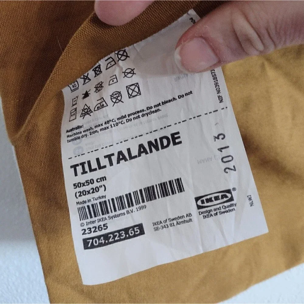 IKEA Tilltalande 20 X 20 Embroidered Camel Palm Tree Decor Pillow Cover Square